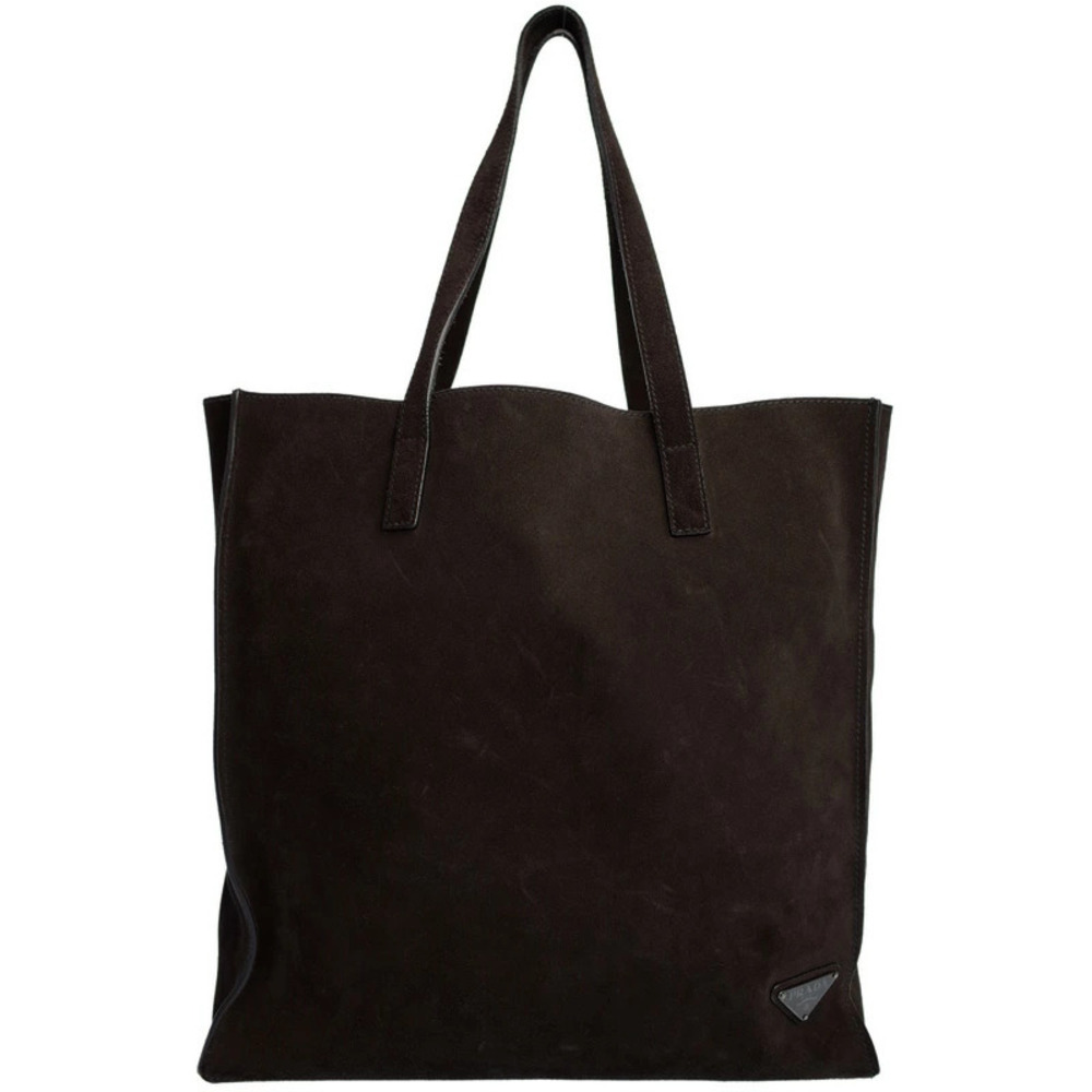 Prada Suede Tote Bag Black